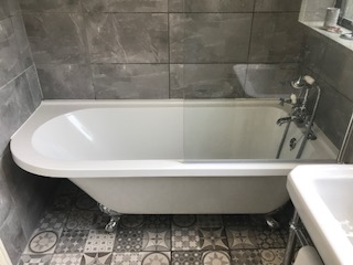 Bath in bathroom